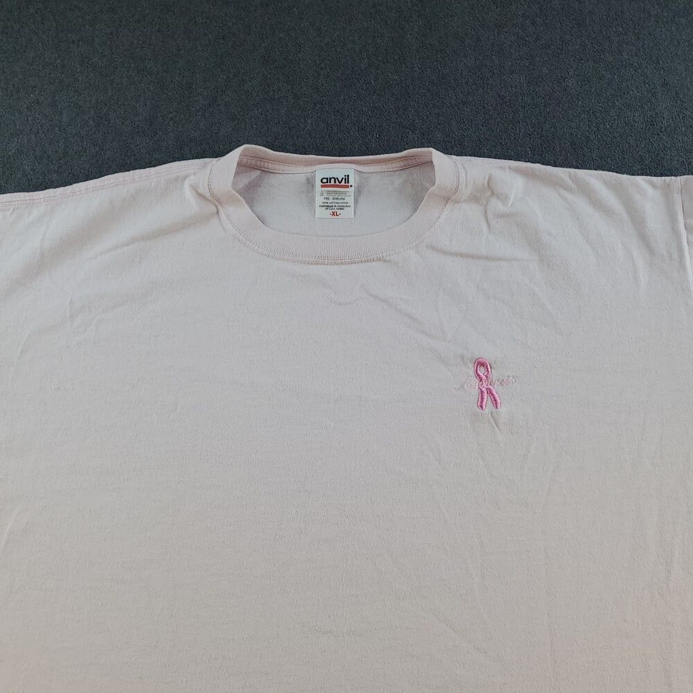 Vintage Anvil Breast Cancer Tshirt Men's Size XL Pink